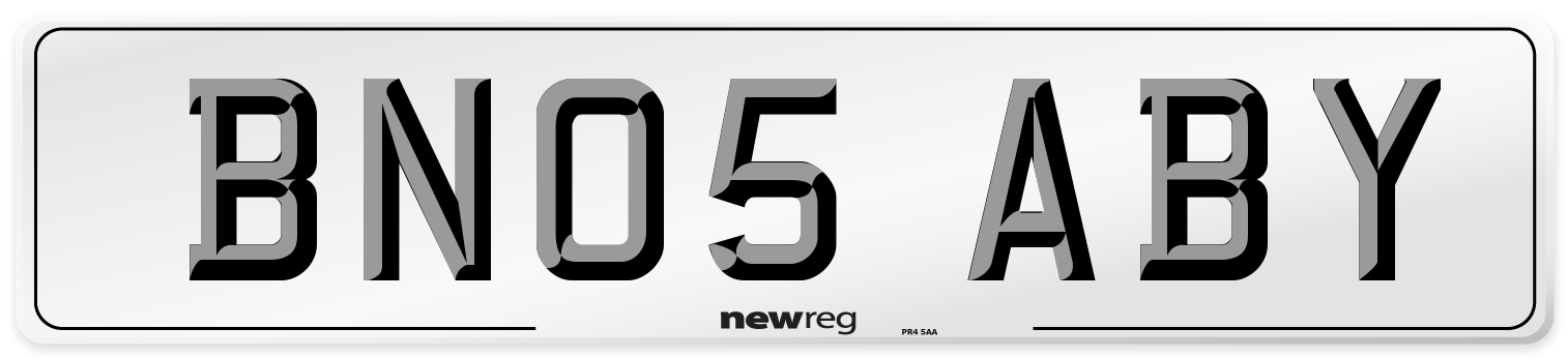 BN05 ABY Number Plate from New Reg